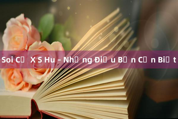 Soi Củ X S Hu – Những Điều Bạn Cần Biết